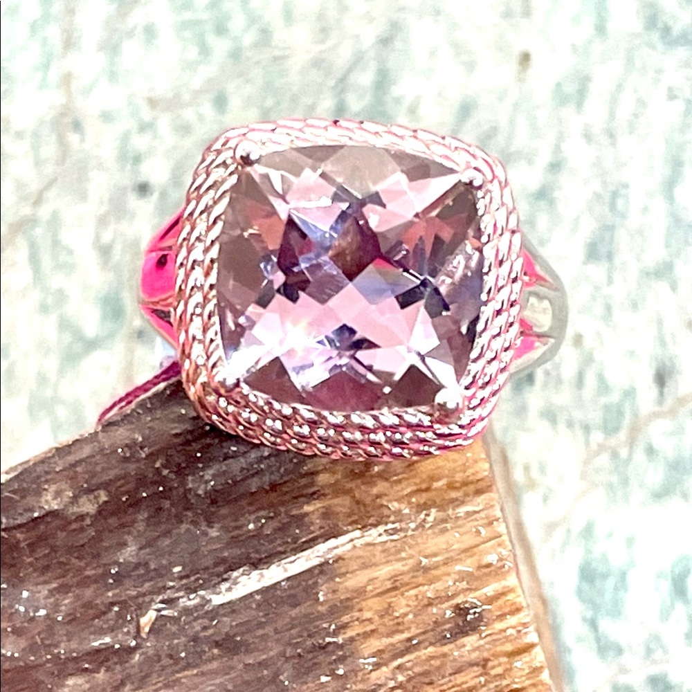 Hallmarked Silver Amethyst Ring - image 7